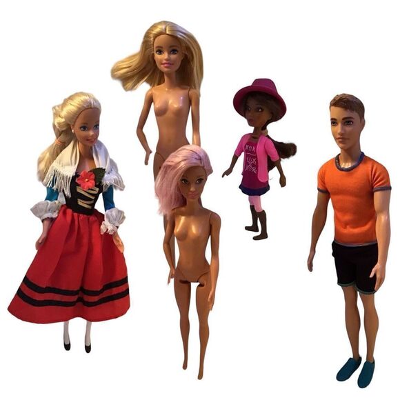 Mixed Lot of 5 Dolls – Barbie, Ken & Friends Variety Set - Picture 2 of 8